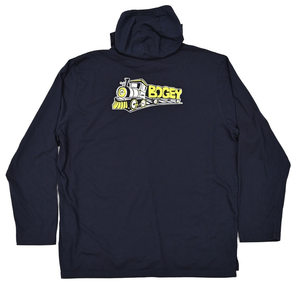SWANNIES Golf Men's  "Bogey Train" Lightweight Cotton Blend Hoodie Navy 2XL - Picture 6 of 7